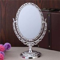 台式化镜新款高清双面镜欧式镜大号镜子便携公主镜