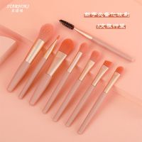 8支马卡龙旅行刷子套装便携腮红刷迷你唇刷短杆化妆套刷软毛学生