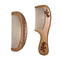 梳子木梳子梳子按摩梳雕花宽齿加厚木质梳檀木