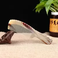 保真牛角梳防静电舒筋活络头部按摩真牛角按摩梳