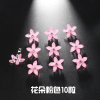 儿童创意编发小花扣发扣花朵四叶草十个装抓夹迷你夹子送皮筋刀