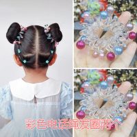 丸子头盘发器蓬松夹花苞头啪啪圈器发夹电话绳珍珠彩色发圈