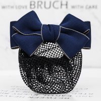 职业女头花酒店银行移动电信护士空姐发网兜花工作盘发饰