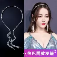 苏发箍女百搭外出水钻头饰耳环一体头箍后挂式森系仙发卡发饰
