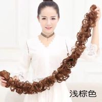 毛毛虫发圈真发头饰缠绕式丸子头假发女蓬松花苞头盘发器汉服发饰