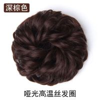 丸子头假发女发圈真发丸子头发饰盘发器发包头花花苞古装假发发包