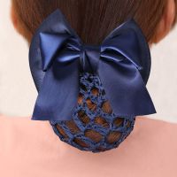 头花女职业盘发网护士蝴蝶结头饰发夹银行空姐工作网兜发饰品成人