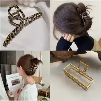 珍珠抓夹发夹成人豹纹金属发量多大号抓发夹子后脑勺鲨鱼夹