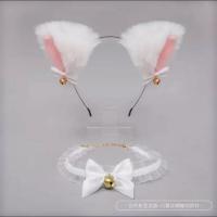 2021年猫咪猫耳朵头饰猫耳发箍蝴蝶结发夹女狐狸发卡表演发饰