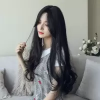 假发女长卷发大波浪中分蓬松自然可爱学生长直发逼真全头套式
