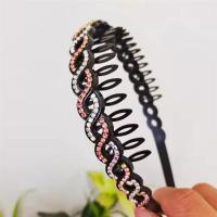 发箍带齿防滑简约水钻发卡百搭女发夹顶夹洗脸头饰夹子头箍