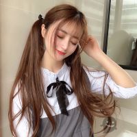 汉服假发女双马尾绑带式长卷发可爱萝莉jk软妹cos洛丽日系辫子