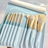 沧州雾霾蓝化妆刷套装少女平不掉软毛眼影刷散粉刷美妆初学套刷