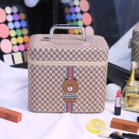 韩版化妆包大容量新款可爱便携化妆箱大小号学生化妆品收纳盒