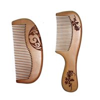 梳子木梳子梳子按摩梳雕花宽齿加厚木质梳檀木