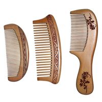 梳子木梳子梳子按摩梳雕花宽齿加厚木质梳檀木