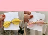 发夹女韩版个性墨镜刘海夹一字夹边夹少女鸭嘴夹