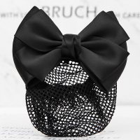 职业酒店护士银行盘发网兜头花职业女头花发网蝴蝶结发夹