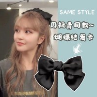 韩版jk红色大蝴蝶结头饰发夹后脑勺发饰发绳仙发卡顶夹夹子