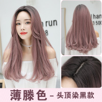 新款假发女中分长直发时尚梨花头逼真多色假发头套