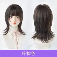 假发女短发碎发自然全头套狼尾鲻鱼头新款时尚假发套