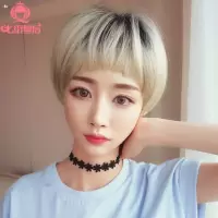 假发假发女短发o头逼真修脸帅气假发套新款