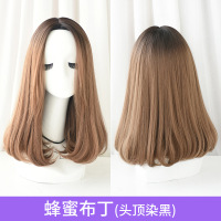 可爱假发女中分逼真长直发内扣假发套新款