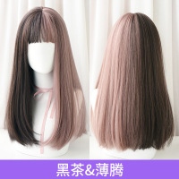 新款&多色假发女齐刘海韩版时尚发 化纤假发头套