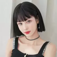 假发女短发新款圆脸短款假发套整顶齐肩短直发全头套