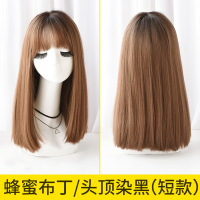 新款女士假发时尚逼真hair长直发假发jiafa化纤头套