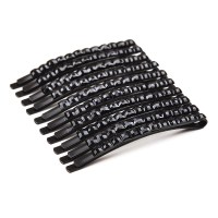 盘发黑钻一字夹发夹饰品边夹刘海小卡子夹子黑色镶钻头饰发卡