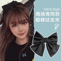 韩版jk红色大蝴蝶结头饰发夹后脑勺发饰发绳仙发卡顶夹夹子