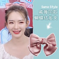 韩版jk红色大蝴蝶结头饰发夹后脑勺发饰发绳仙发卡顶夹夹子