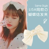 韩版jk红色大蝴蝶结头饰发夹后脑勺发饰发绳仙发卡顶夹夹子