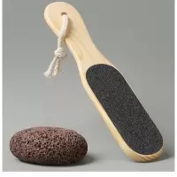 搓脚板去老茧去角质洗搓修脚石磨脚石搓脚器脚部护理工具|实木搓脚板+火山石一个组合装