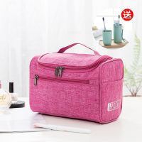 防水洗漱包旅游男女户外便携收纳袋大容量洗浴化妆包旅行套装出差|玫红送杯子