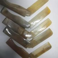 黄牛角可折叠梳子护发防静电随身细齿扎边迷你小梳子便携|牛角折叠梳【5把装】送亲朋 牛角黄