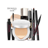 彩妆全套5件套装眉笔+眼线笔+气垫BB+双头修容棒+睫毛膏|象牙白BB