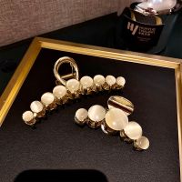 2021新款猫眼发夹女后脑勺抓夹大号韩版气质发卡抓发夹珍珠夹头饰|[猫眼发夹]大号+小号