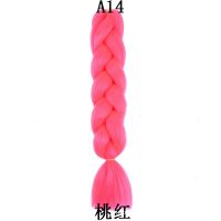非洲脏辫假发色大辫子单色雷鬼化纤braids hair extension|A14(桃红)