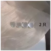 仿猫眼石+仿贝壳仙发夹2只装~仙气十足白色发饰女小众发卡边夹|猫眼石纹爱心（两只）