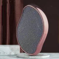 刮脚后磨砂器磨脚器去后跟老茧脚底修脚器搓脚板工具磨脚石|[玫瑰金]镀晶纳米磨脚神器 单只装+马油手足修复霜(重度装)