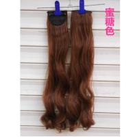 两片装长卷发接发片两卡夹接发片大波浪仿真加厚假发片女|蜜糖色[两片装] 60cm加厚