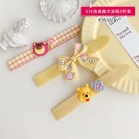 女童宝宝魔术贴发箍发带女发卡儿童发夹刘海贴碎发帖头箍头饰发饰|31#浅黄魔术发贴3件套