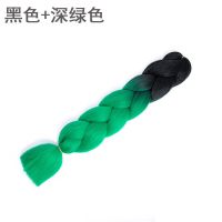 脏辫假发男女全头编接发马尾古装cos发绳脏脏辫非洲雷鬼大小辫子|黑色+黄绿色