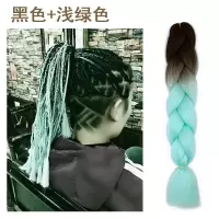 脏辫假发男女全头编接发马尾古装cos发绳脏脏辫非洲雷鬼大小辫子|黑色+浅绿色