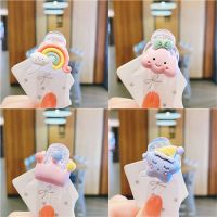 韩版儿童小抓夹卡通萌萌哒可爱女童碎发发卡子宝宝不发夹子头饰|彩虹2云朵22星星2(共8个)