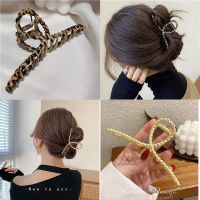 珍珠抓夹发夹成人豹纹金属发量多大号抓发夹子后脑勺鲨鱼夹|豹纹+麻花金色