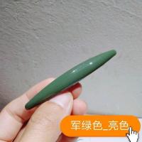 莫兰迪色小号弹簧夹半丸子一字顶夹复古磨砂发夹发卡夹子发饰|亮面[军绿色]