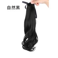 双马尾假发绑带式长卷发可爱萝莉cos软妹长直发洛丽假发马尾|黑色[收藏送小梳子] [一条装]绑带款:长卷发